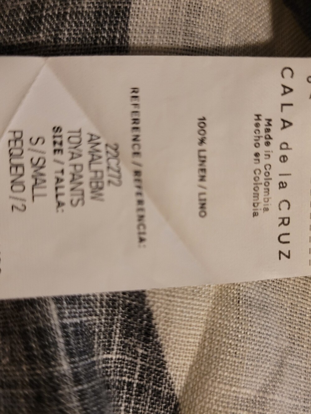 Cala De La Cruz Women Toya Pants Wide Leg Small  Linen Floral Zip Up High Rise - Picture 7 of 7